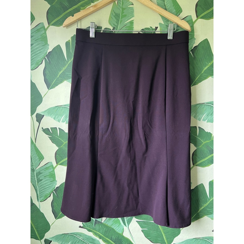 Briggs New York A-Line Skirt Women 10 Purple Eggplant